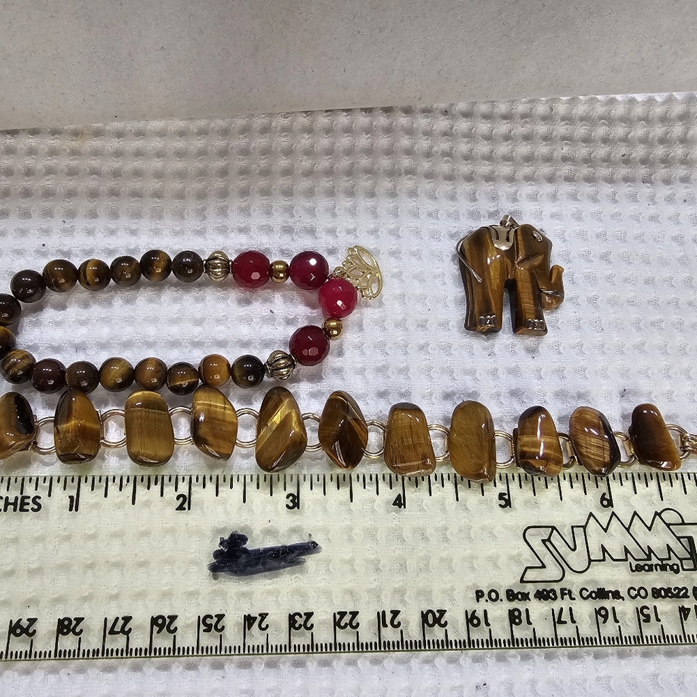 Tiger's Eye Bracelets and Pendant Bundle Set Vintage - Picture 11 of 14